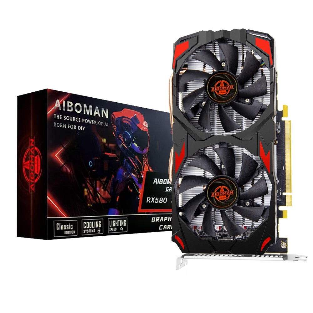Placa de Vídeo para Jogos Radeon RX580 8G PCIE3.0x16 GDDR5 256Bit - Adequada para Acessórios de Montagem de Computador?