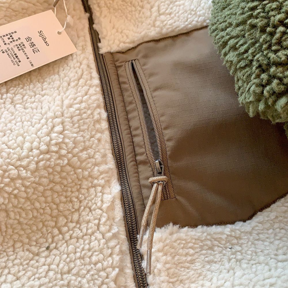 Motorcycle Outdoor Fleece Jacket For Men/Women Double Sided Fleece Thickened Plush Rider Cycling Suit Lamb Wool Windproof Jacket