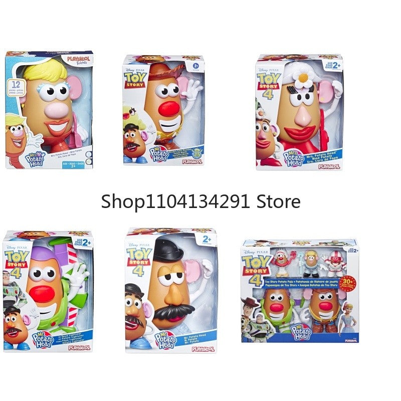 Coleção Original Disney Toy Story 4 Mr. Potato Head Mini Kit de Quatro Bonecos de Ação de Cinco Peças para Crianças Presente