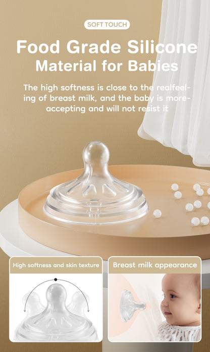 MAMIJOY 150/240/330ML Baby Bottle With Handle Anti-bloating?Anti-drop Clear Scale Milk Bottle Feeding Baby Bottles BPA-FREE PP15