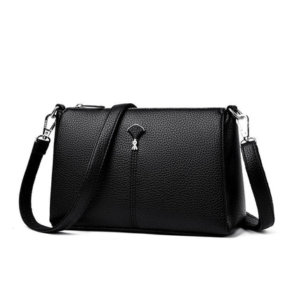 Top Quality Pu Leather Female Crossbody Three Layers Pockrts Bag Elegant Shoulder Bags for Women Casual Purses and Handbags Sac