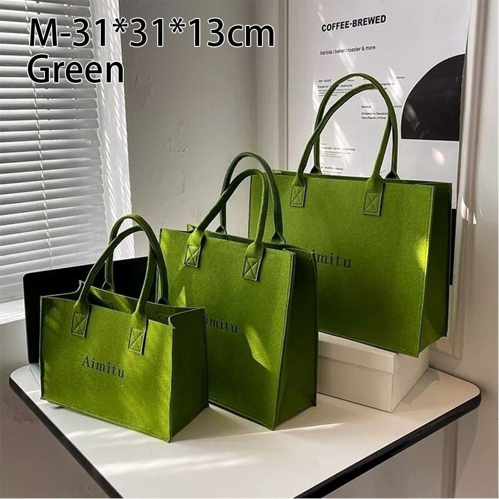 Fashion S/M/L Women Felt Shoulder Bag Simple Solid Color Messenger Bag Handbag Large Capacity Travel Casual Crossbody Bags