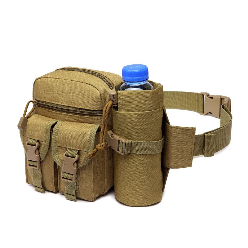 Outdoor Waist Bag Men Tactical Water Bottle Waterproof Bags Camouflage Hunting Hiking Climbing Bag Nylon Mobile Phone Belt Pack