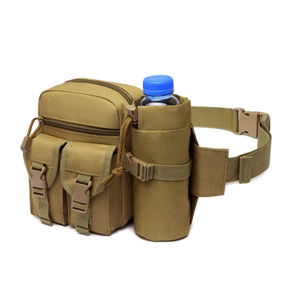 Outdoor Waist Bag Men Tactical Water Bottle Waterproof Bags Camouflage Hunting Hiking Climbing Bag Nylon Mobile Phone Belt Pack
