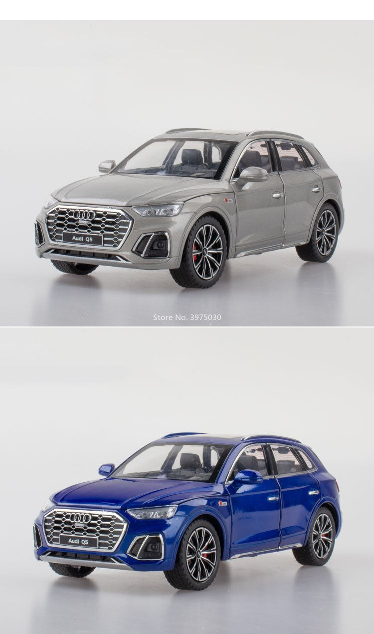 1:24 AUDI Q5 Modelos Carros de Liga Brinquedos com Luz e Som Carro em Miniatura 6 Portas Abertas Rodas Puxar para Trás Veículos para Presentes de Crianças e Adultos