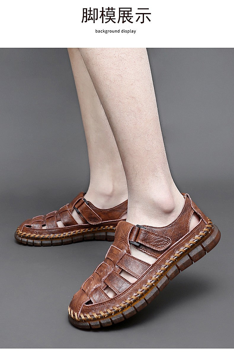 Handmade Men's Shoes Handmade Leather Men Shoes Casual Loafers Slip Onzipper Split Leather Shoes Men Flats Hot Sale Moccasins