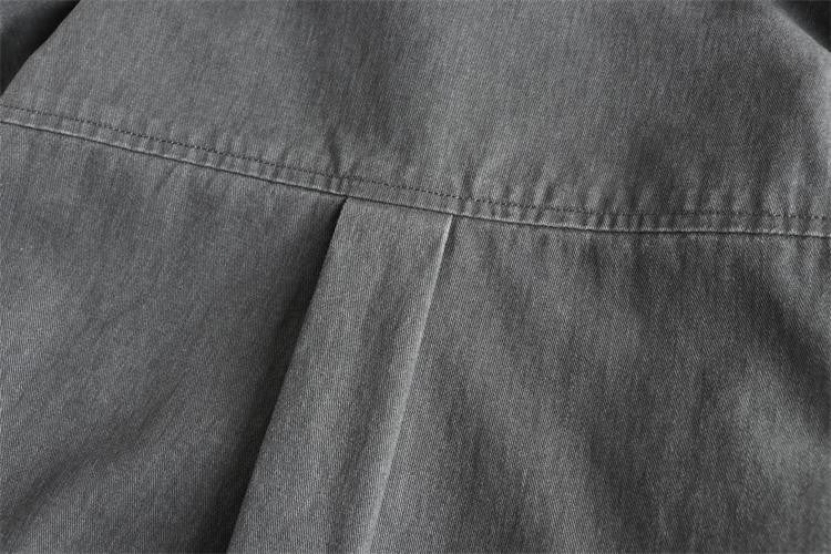 Autumn New Japanese Retro Woven Twill Cargo Shirt Men's Amekaji 100% Cotton Washed Long Sleeve Double Pocket Casual Thin Coat