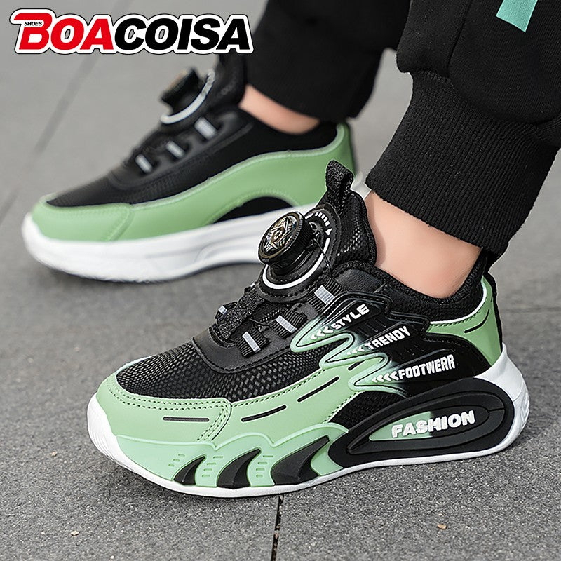 Leather Boys Kids Sneakers For Girls School Casua Outdoor Breathable Running Breathable Soft  Non-slip Children Shoes boacoisa
