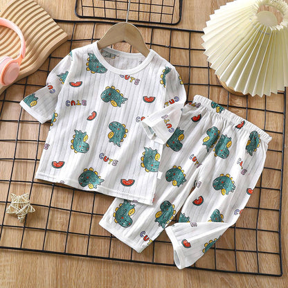 Baby Pajamas Sets Cotton Child Pajamas Toddler Long Sleeve Baby Nightwear Pyjamas Kids Cartoon Homewear Clothes