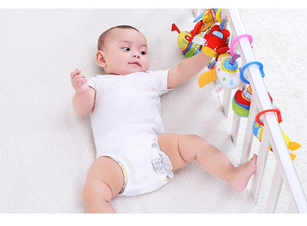 0-1 Years Old Baby Toys Newborn Baby Soothing Educational Toys Hand Rattles Bed Bells Toddler Toys Baby Toys for Stroller