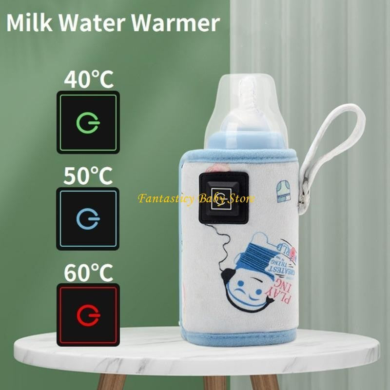 J6BE Formula Milk Feeder Warmer USB Travel Warmer Heating Bag for Baby Nursing Bottle