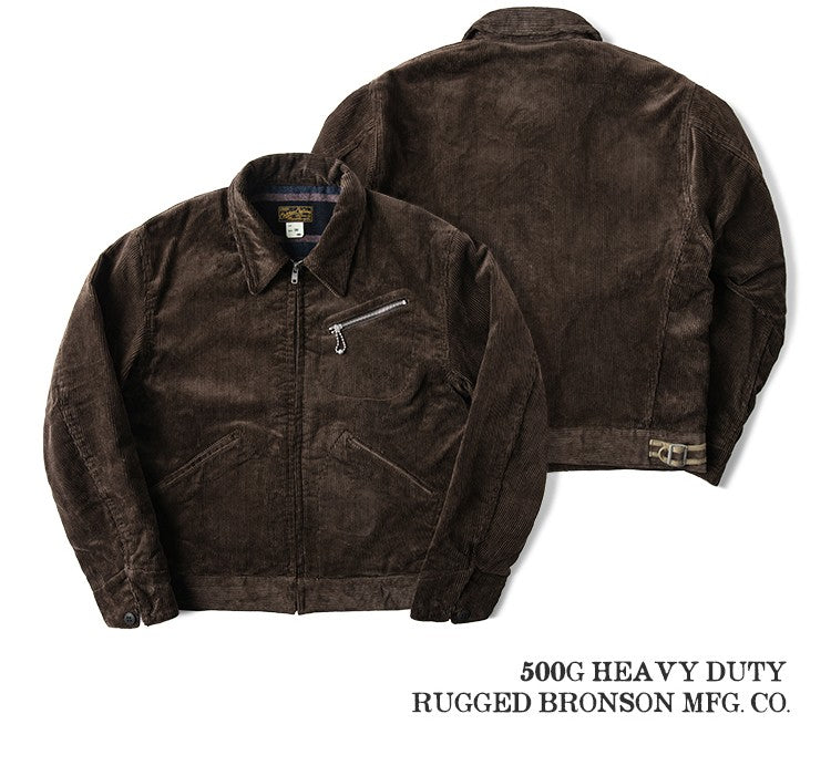 Rugged Bronson Thickened Heavy Corduroy Coat Cossack Short Jacket Fleece Liner Jacket Cool