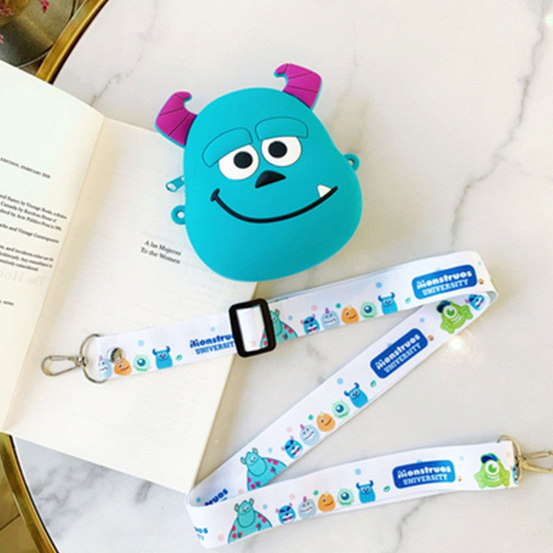 Disney silicone bag Monster University Cartoon Big Eyes Mike Hairy Monster Sullivan Cute  Student Bag Ornament Children's Toy