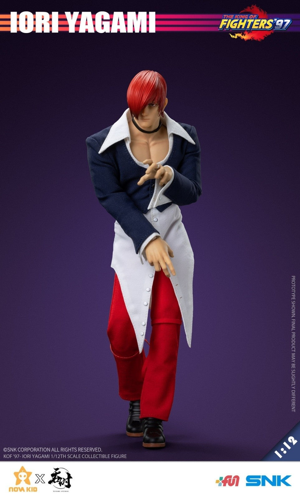 Em EstoqueEstúdio Tunshi Original 1/12 SNK Licenciado King of Fighters KOF 97 Iori Yagami TS XXZ 008 Figuras de Ação Colecionáveis de Anime