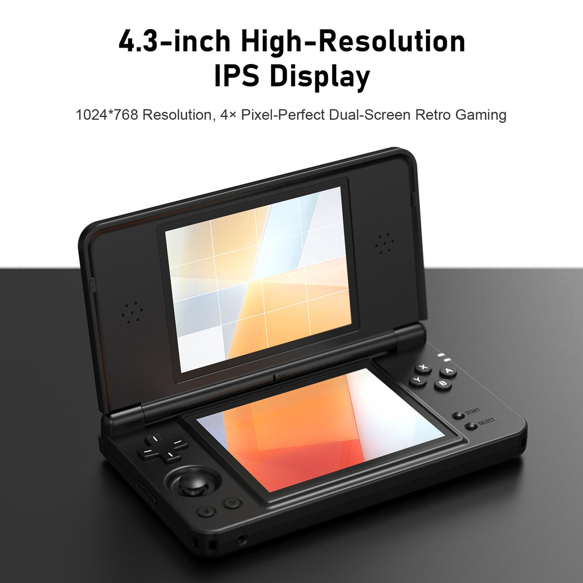 Anbernic RG DS Plus Retro Handheld Game Console 4.3" IPS Dual Screens Linux 16GB 4000mAh DS Plus Streaming Portable Games Player