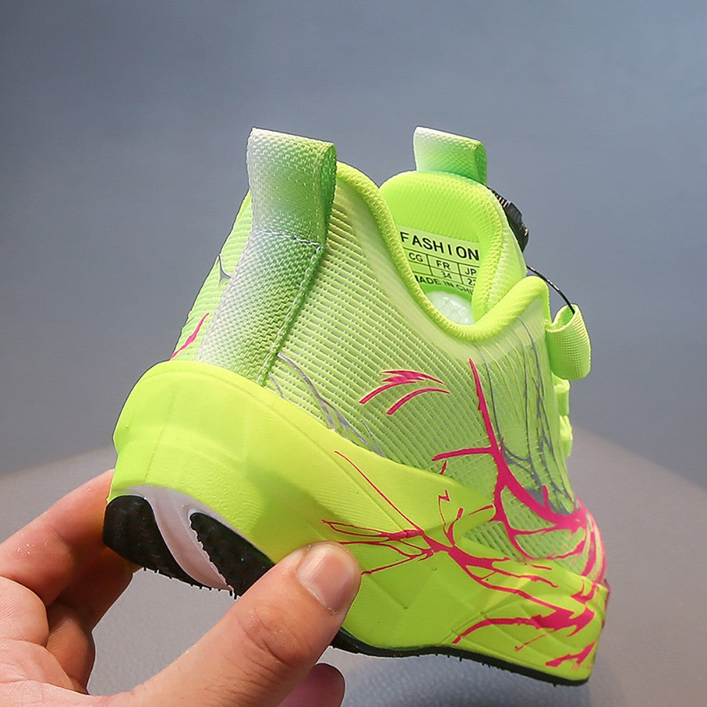 Autumn Sport Shoes For Children Mesh Breathable Teenager Kid's Sneakers Soft-soled Lightweight Boy's Girl's Running Shoes