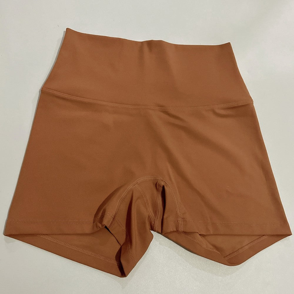 Solid Color High Waist Yoga Ultrashort Leggings Soft Women Gym Athletic Tight Sport Short Compression Comprehensive Training Jog