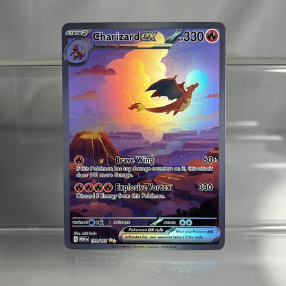 Cartas Avulsas Metalizadas PKM Pikachu Charizard EX Bubble Mew Jogo Cartas Raras de Coleção PTCG Cartas Proxy Arco-Íris