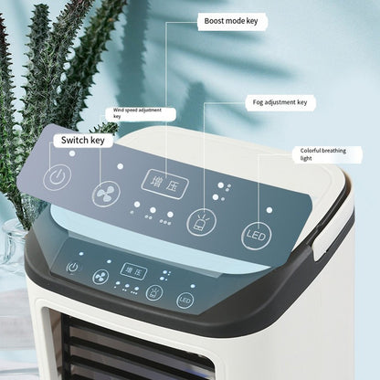 Mini Ventilador de Ar Condicionado Portátil USB 3 Velocidades Ventilador de Mesa Doméstico Lâmpada Noturna LED Refrigerador de Ar para Quarto Escritório Acampamento ??? ???