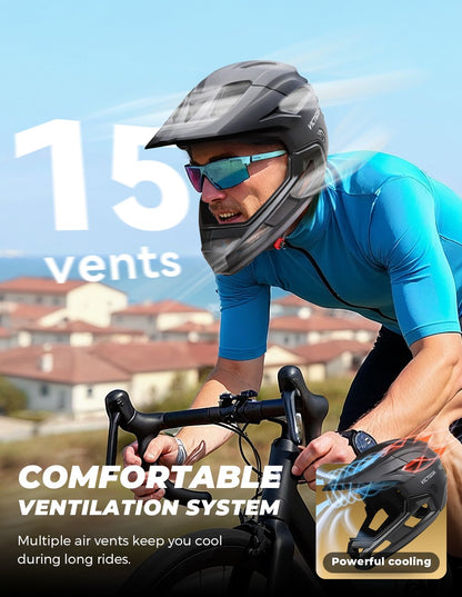 Capacete de Ciclismo Adulto Destacável VICTGOAL para Homens Proteção de Cabeça de Motocicleta Bicicleta de Montanha Off-road MBX BMX Segurança