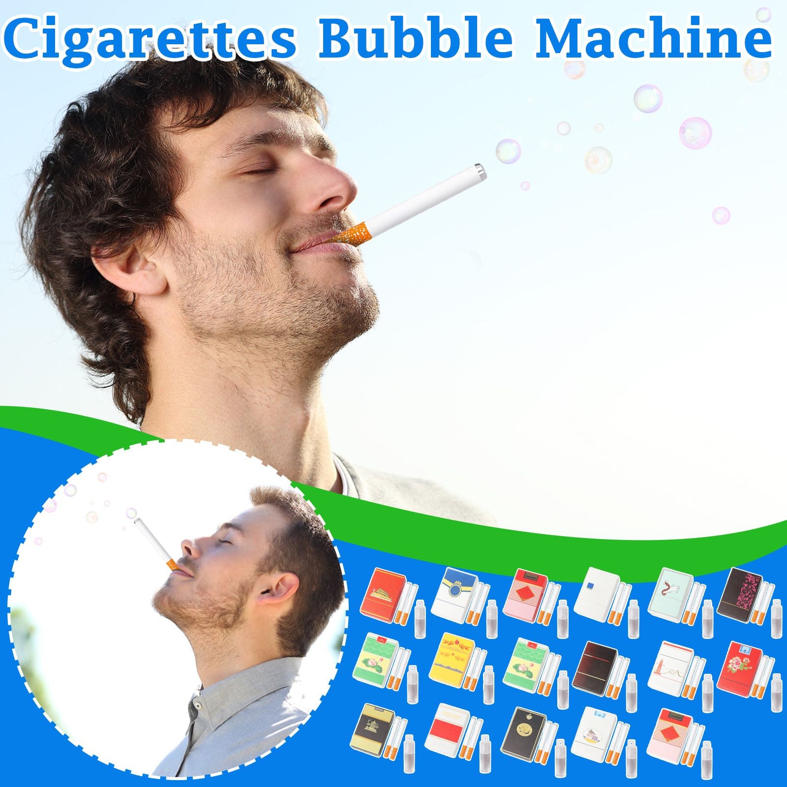 2026 Cigarette-shaped Bubble Maker Stress Relief Wand Toy Desk Party Photo Prop for Children Adult Gift