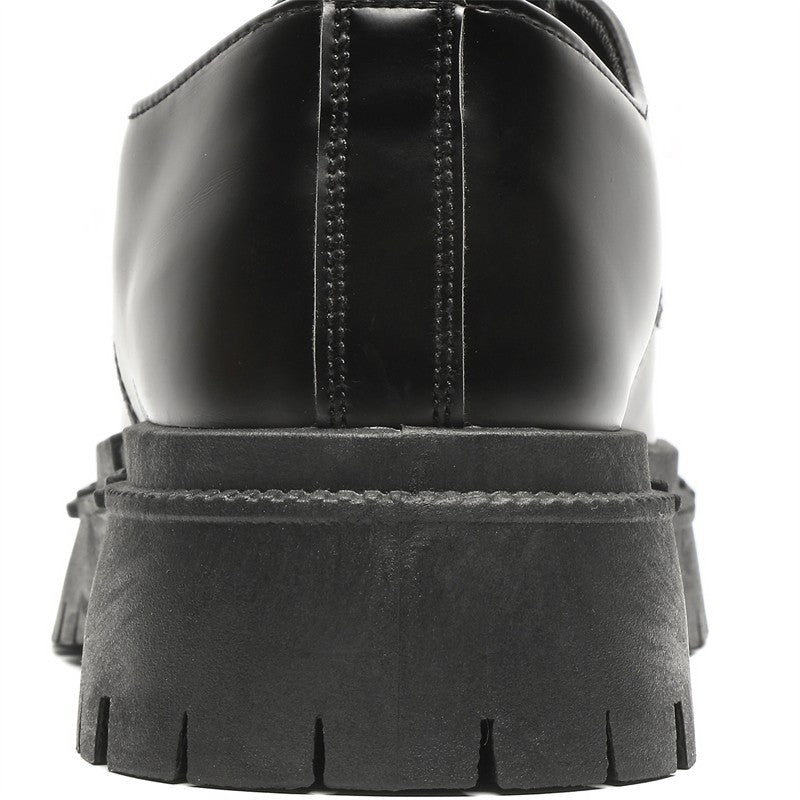 Thick Sole Formal Black Men Leather Shoes Luxury Brand Designer Platform Casual Shoes Wedding Dress Oxfords Shoes Men Work Shoes