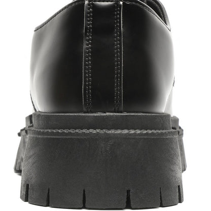 Thick Sole Formal Black Men Leather Shoes Luxury Brand Designer Platform Casual Shoes Wedding Dress Oxfords Shoes Men Work Shoes