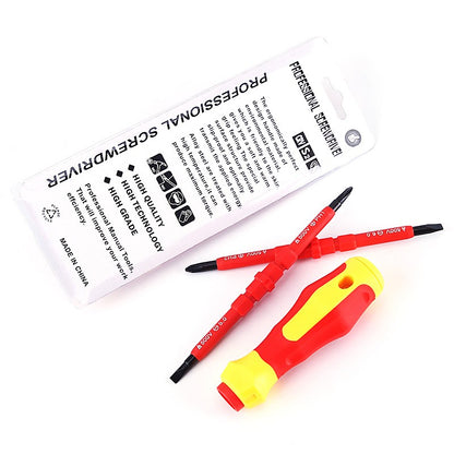 Conjunto de Chaves de Fenda Isoladas 3 em 1 PH1/PH2, Kit de Ferramentas Multiuso para Eletricistas, Chave de Fenda de Fenda Cruzada