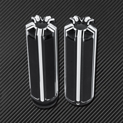 1'' Electronic Hand Grips Motorcycle 25mm Throttle Handle Bar Black/Chrome For Harley Softail FXDLS Breakout Touring FLHR Trike