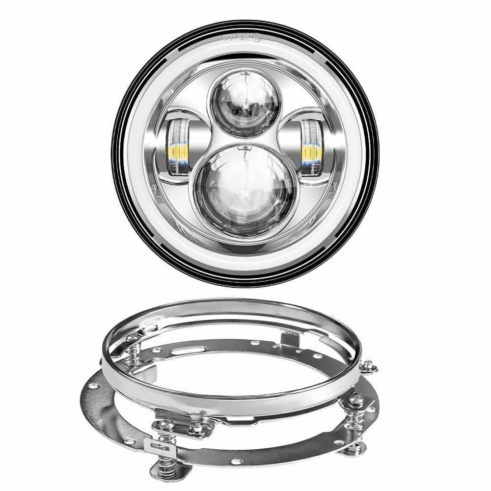 Farol de LED de 7 polegadas + Faróis de Neblina de 4,5 polegadas Suporte de Montagem de 7" Peças para Harley Touring Electra Glide Road King Street Glide