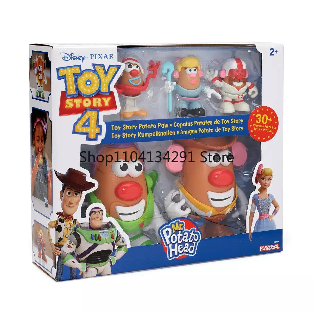 Coleção Original Disney Toy Story 4 Mr. Potato Head Mini Kit de Quatro Bonecos de Ação de Cinco Peças para Crianças Presente