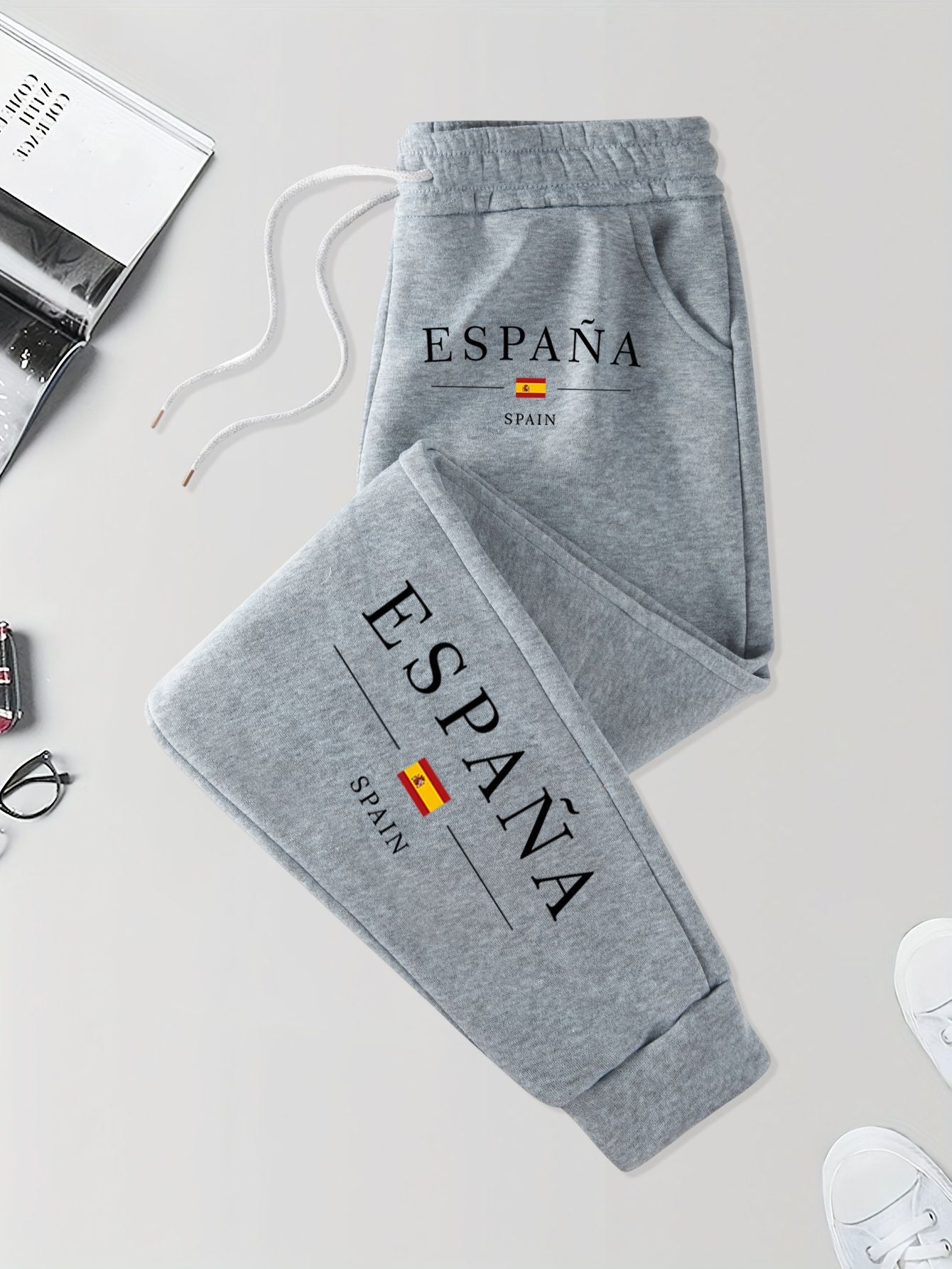 España Spain Flag Pattern Soft Pants Male Elastic Waist Versatile Long Pant 10 Colors Autumn Sweatpants Joggers Fashion Britches