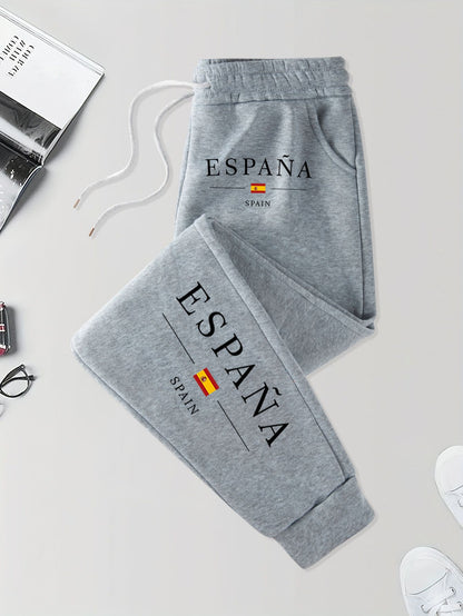 España Spain Flag Pattern Soft Pants Male Elastic Waist Versatile Long Pant 10 Colors Autumn Sweatpants Joggers Fashion Britches