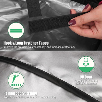 Outdoor BBQ Grill Covers For Charcoal & Gas Grills Waterproof Anti-Dust Weather-Resistant Anti-UV Heavy Duty Barbecue Cover