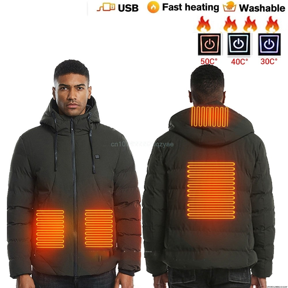 Heated Jackets Men's Women's Heating Jackets USB Electric Heating Jacket 13 Areas Heated Vest Thermal Clothing Coat Winter