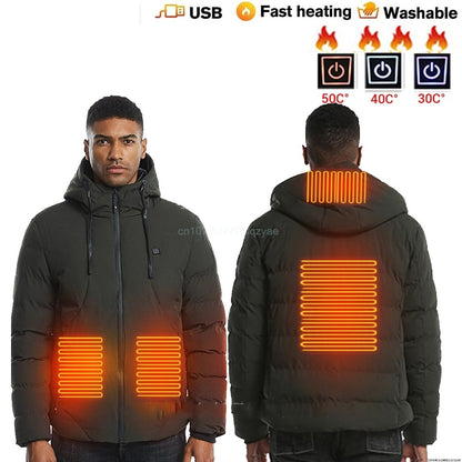 Heated Jackets Men's Women's Heating Jackets USB Electric Heating Jacket 13 Areas Heated Vest Thermal Clothing Coat Winter