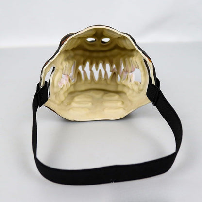 Dog Mask Halloween Mask Dinosaur Dog Mouth Latex Funny Pet Hood Movable Teeth Pet Dress Up