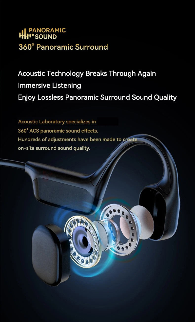 Real Swimming Bone Conduction Earphones Bluetooth Wireless Hifi Headphone IPX8 Waterproof 32GB MP3 Player Mic Headset