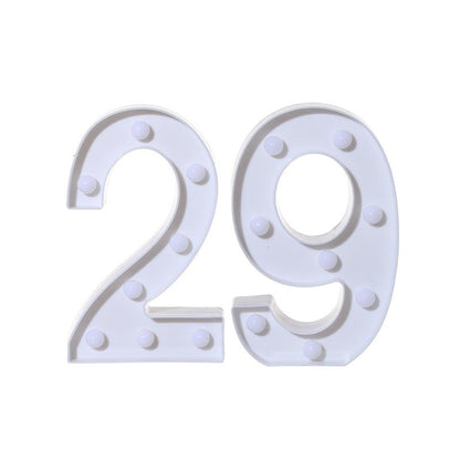 2Pcs Number 16 18 21 30 Led Light String Happy Birthday Party Decoration Wedding Anniversary Adult Birthday Party Gift Light Led