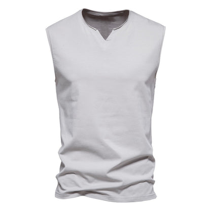 Men's Workout Tank Tops Athletic Training Gym Shirts Vest Cotton Sleeveless T-Shirt