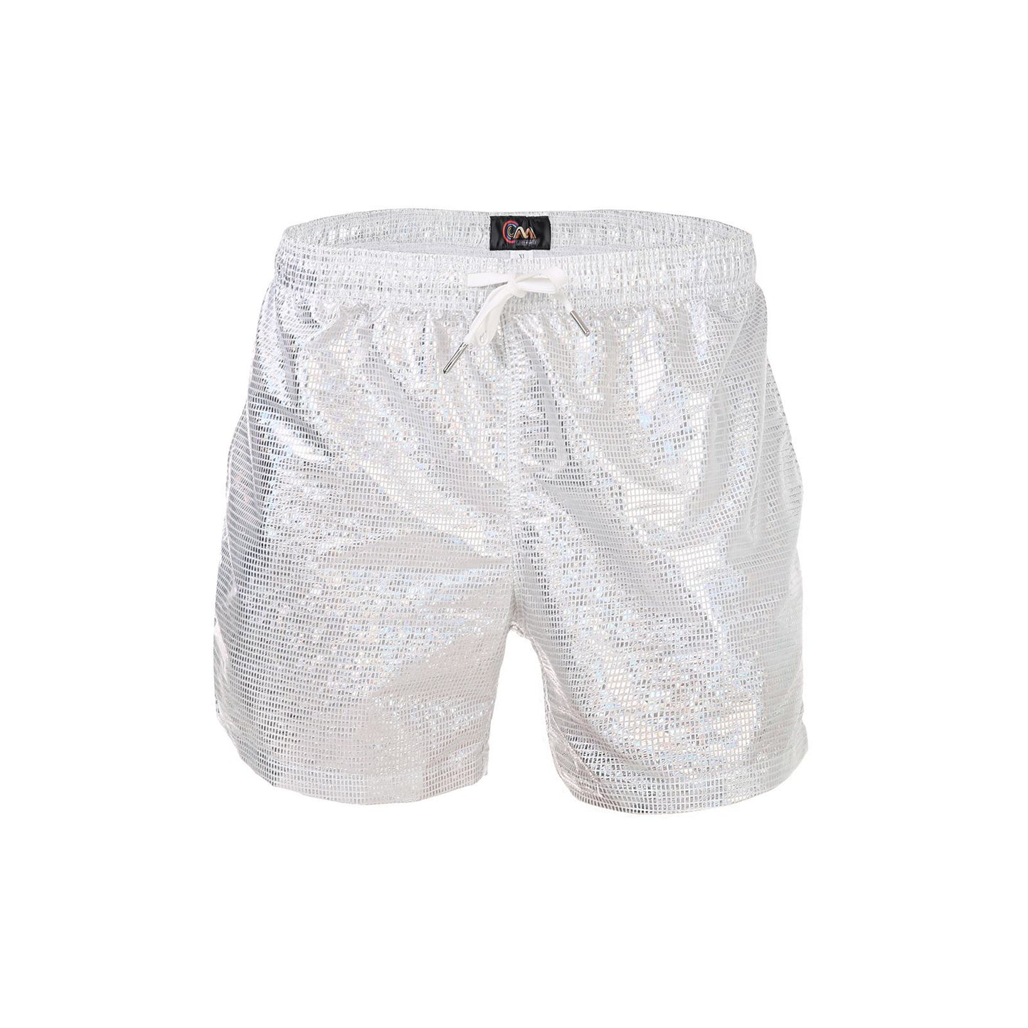 150g Mens Summer Beach Shorts Plus Size Glittering Swimming Boxer Underpants 100% Polyester Solid Plaid String Board Short