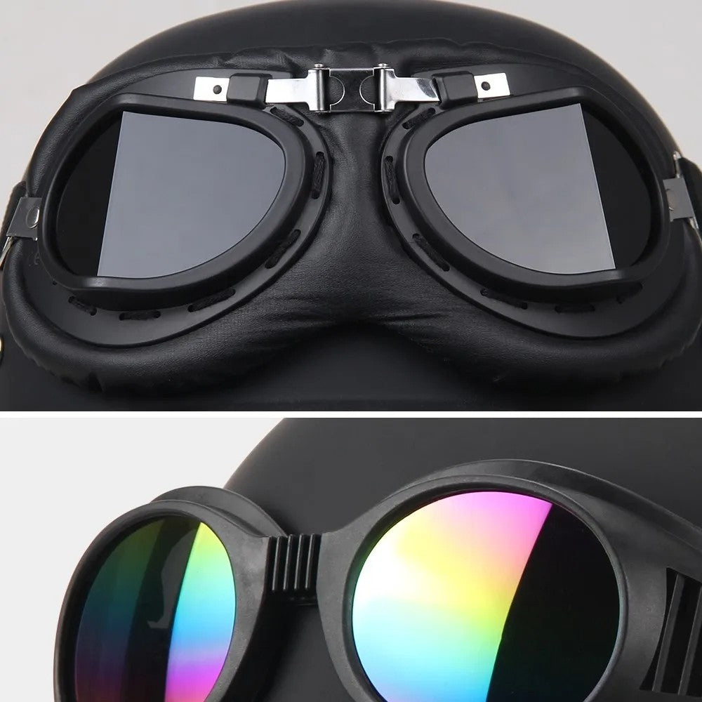 Capacete De Moto Retro Alemão Vintage Moto Capacete DOT Certificação Meio Capacete Homens Mulheres