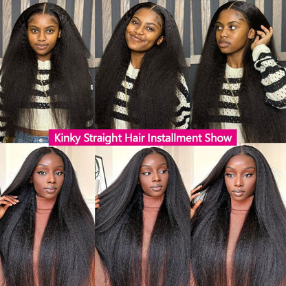Cabelo Humano Liso Kinky Grau 12A, 100% Cabelo Humano Yaki Liso, 20 22 24 Polegadas, Entrega em 3-5 Dias