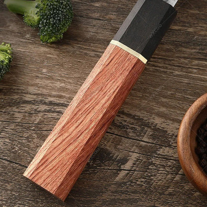WXCOO Forged Hammer Pattern Japanese Santoku Knife Meat Cleaver Professional Chef Knife Kitchen Vegetable Fruit Slicing Knife