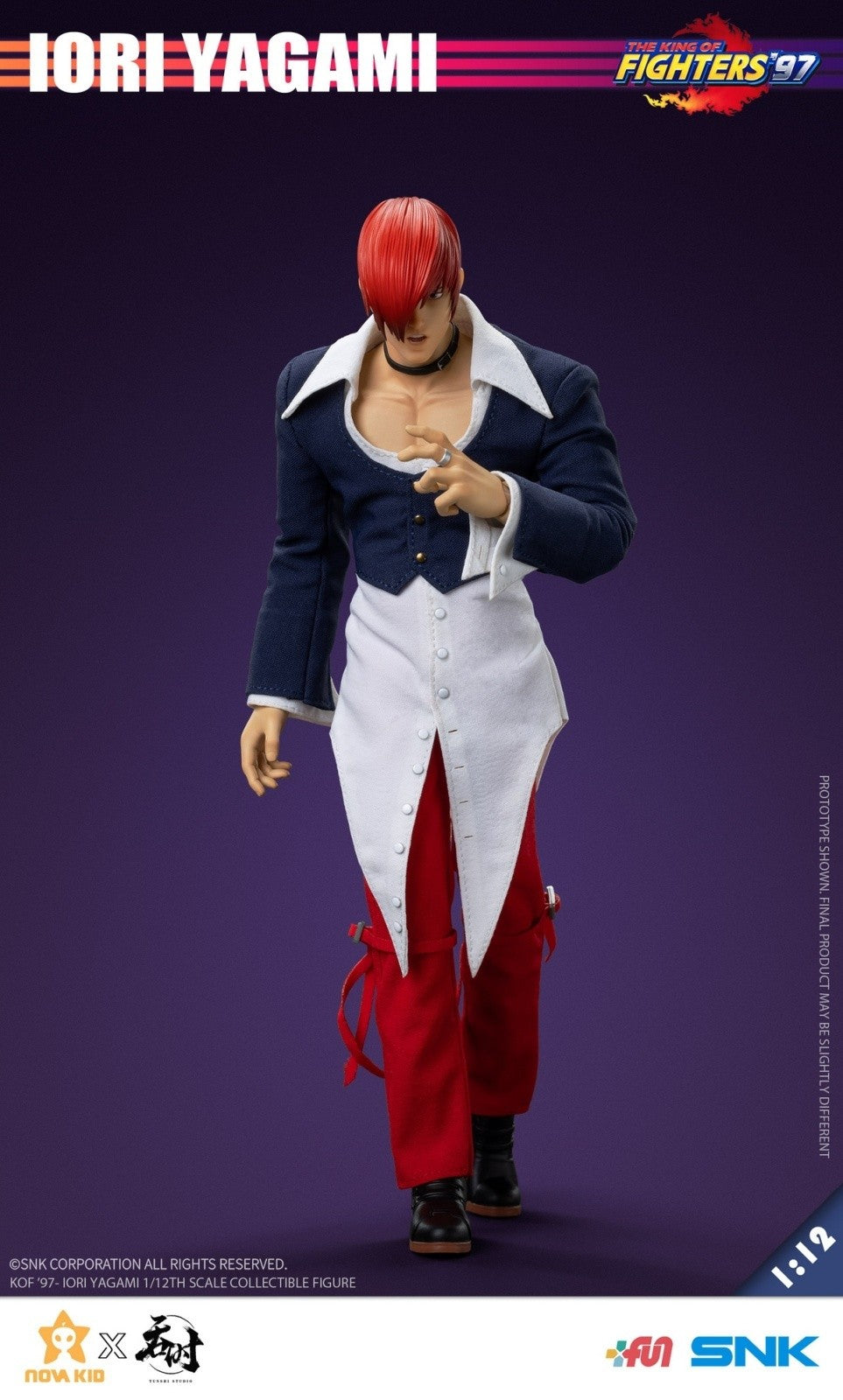Em EstoqueEstúdio Tunshi Original 1/12 SNK Licenciado King of Fighters KOF 97 Iori Yagami TS XXZ 008 Figuras de Ação Colecionáveis de Anime