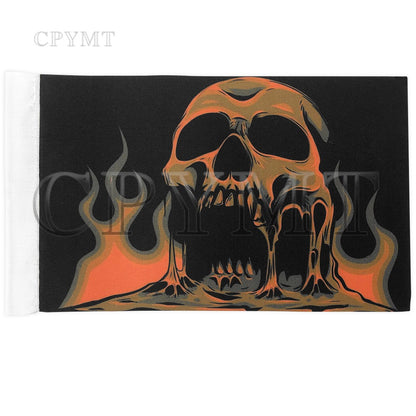 Universal Motorcycle Luggage Rack Nation Flag Double Side Pirate Flag Fit For Harley CBR YZF