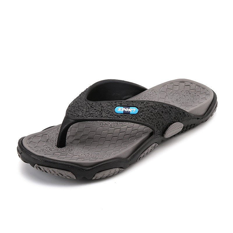 Ngouxm Summer Big Size Youth Slippers Men Massage Non-Slip Cool Outside Flip Flops Breathable Thick-Soled Toe Sandals