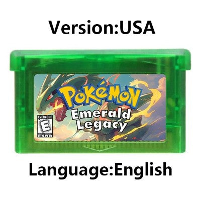 Cartucho de Jogo GBA Console de Videogame 32 Bits Card da Série Pokemon Crown Clover Unbound Quetzal Glazed Gaia Emerald Legacy