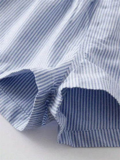 Women Striped Short for Summer Drawstring Elastic Waist Shorts Beach Clothes Streetwear