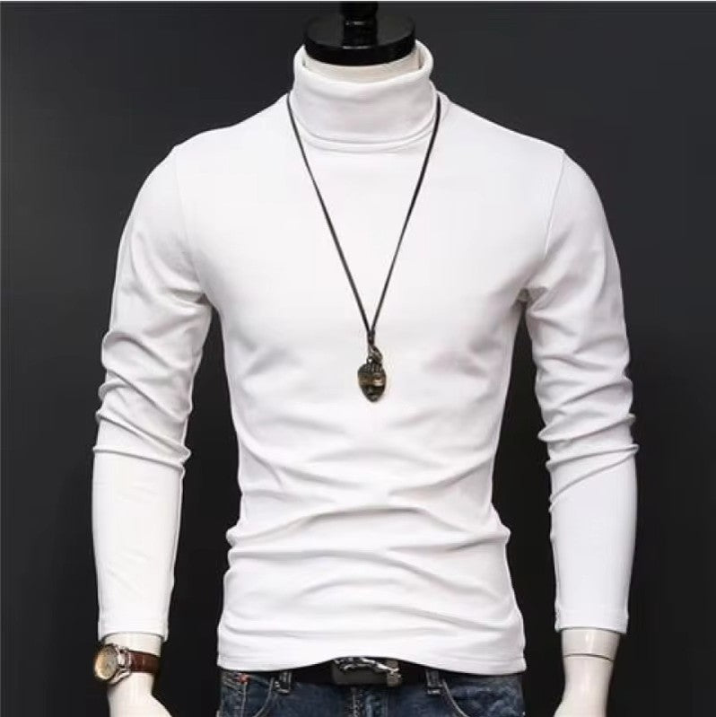 Winter Thermal Underwear Men High Collar Modal Plain Undershirts Man Warm Turtleneck Pullover Long Sleeve Tops Clothes Termico